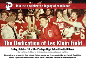 Portage High School to dedicate football field in honor of beloved coach Les Klein